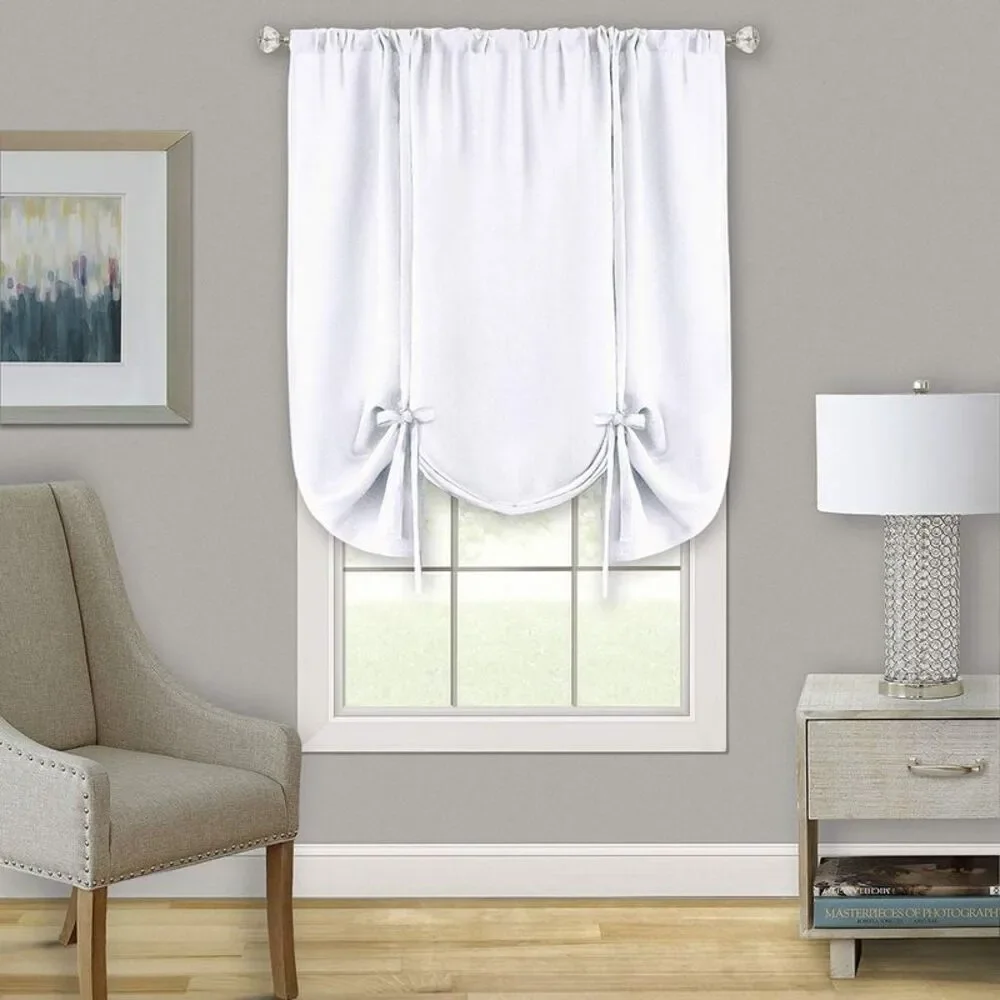 Woven Trends Two-Tone Window Curtain Shade Drapes, Room Darkening Shade with